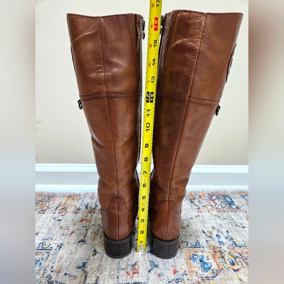 Etienne Aigner Chastity Equestrian Embossed Riding Women's Boots Leather Upper 6 - Picture 5 of 12